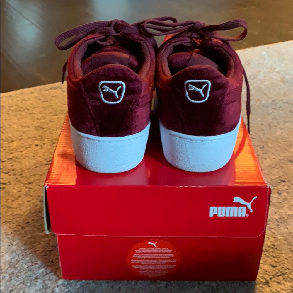 Puma Vikky Platform Burgundy Velvet - Picture 5 of 8